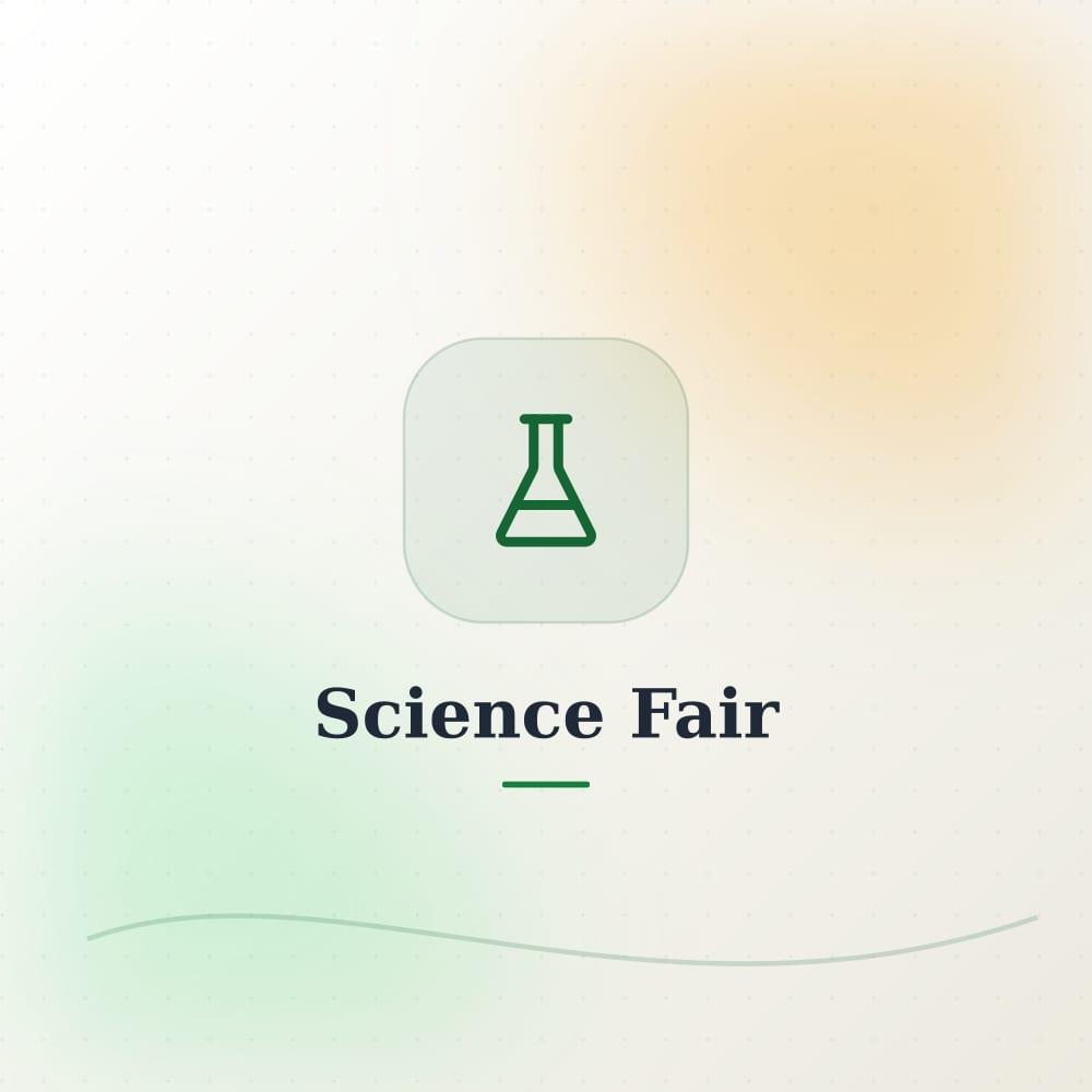 Students presenting projects at the science fair