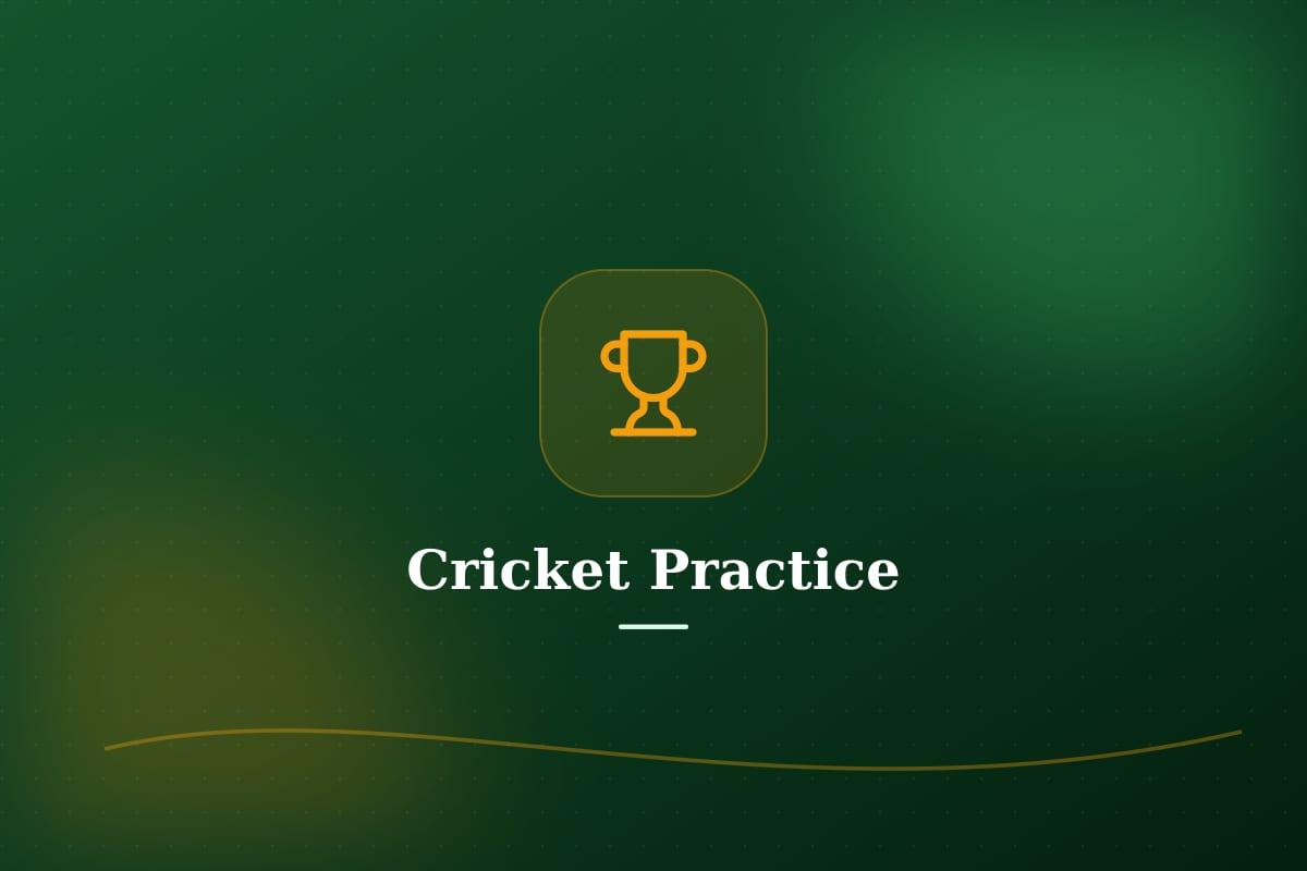 Students playing cricket on the school ground