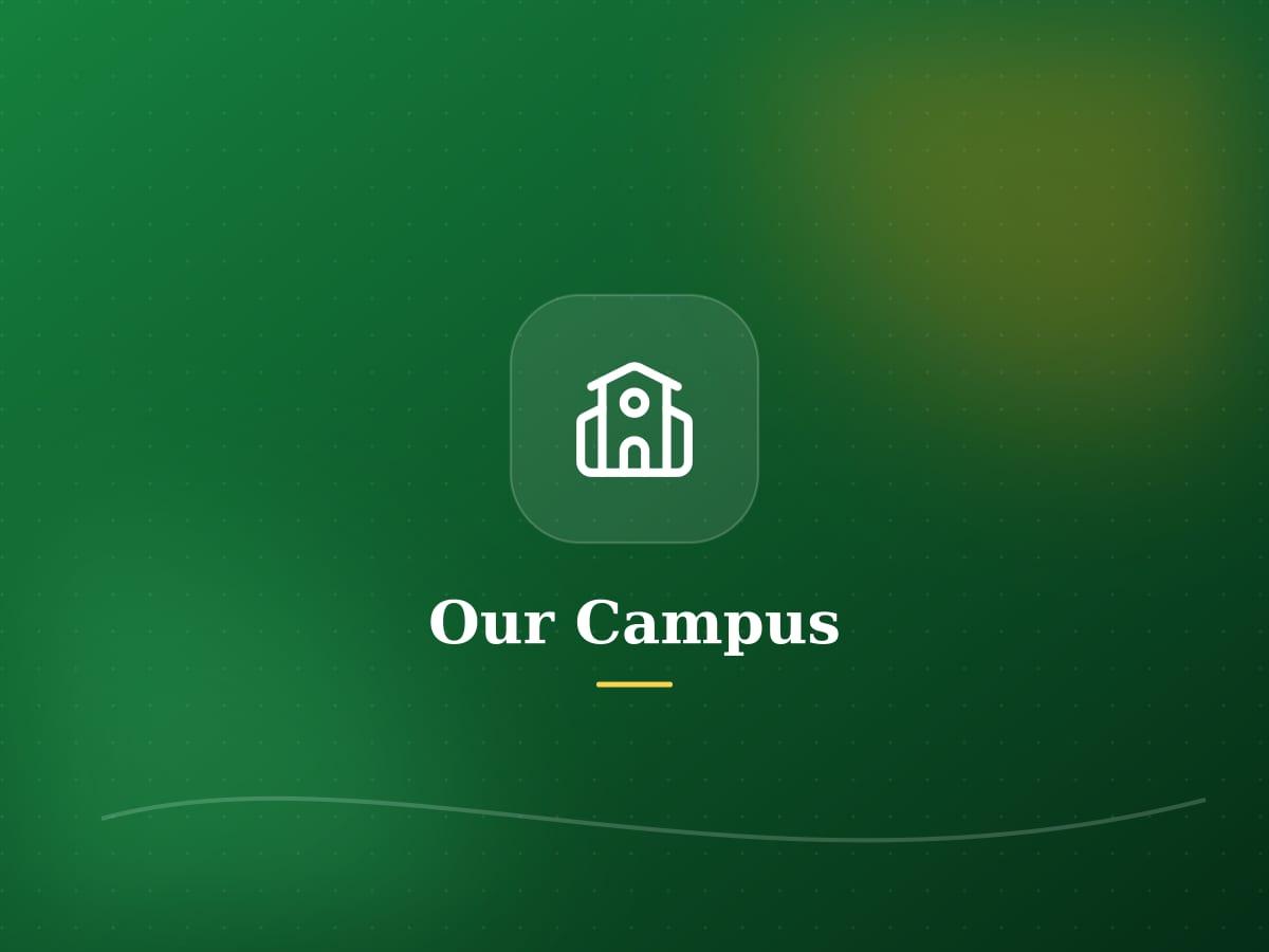The green, purpose-built campus of Greenfield Public School